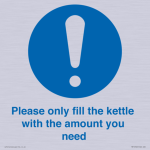 Please only fill the kettle with the amount you need